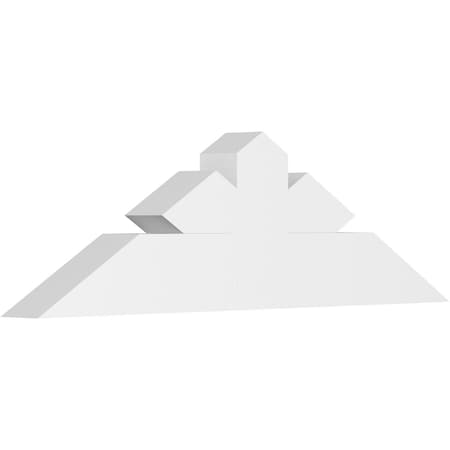 Ekena Millwork Saratoga Architectural Grade PVC Gable Bracket, 48"W x 14"H x 4"D x 6"F, 7/12 Pitch GBP048X14X0406SAR00